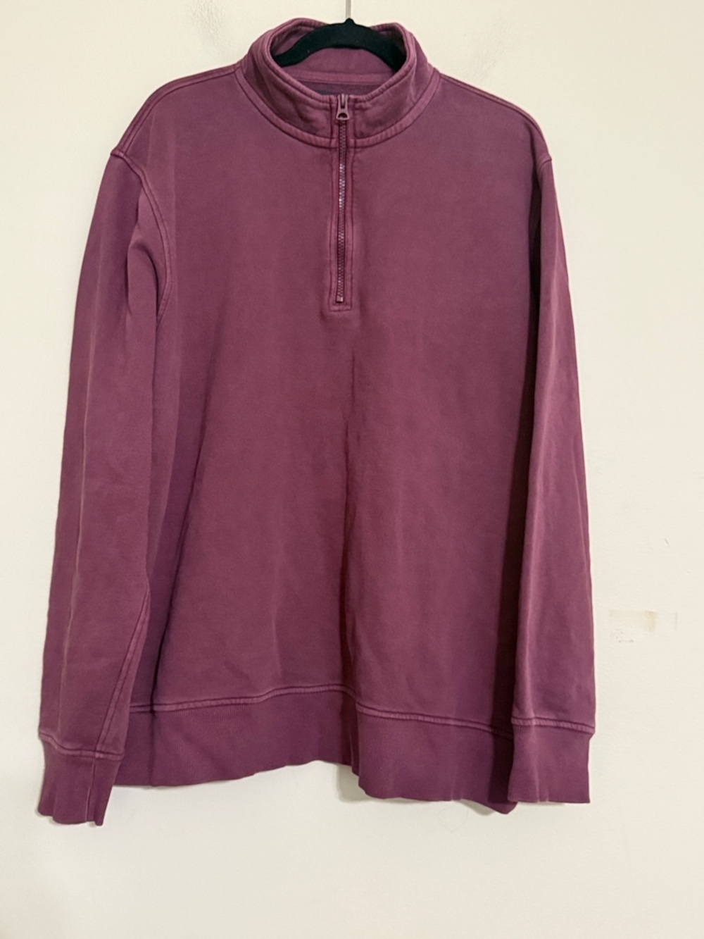 Lucky Brand Men's Zip Mock Neck Sweater Dusty Plum XXL casual cozy retro y2k